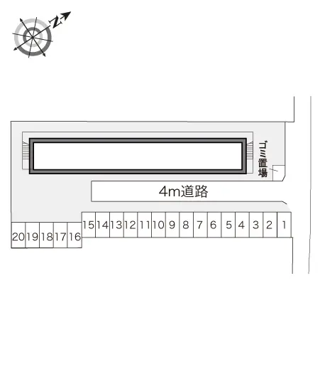 ★手数料０円★武蔵村山市中央２丁目　月極駐車場（LP）